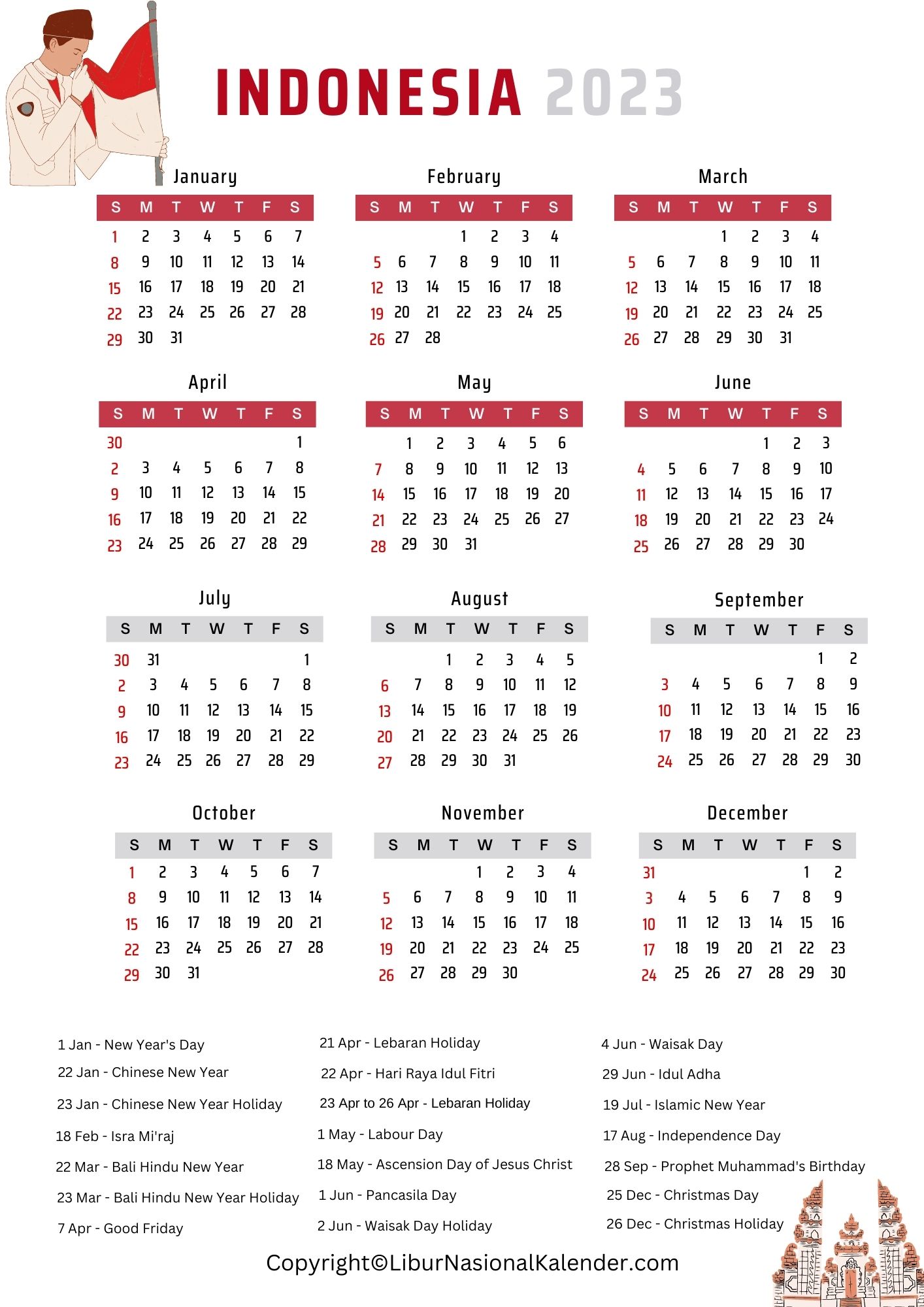 Indonesia Holiday Calendar 2023